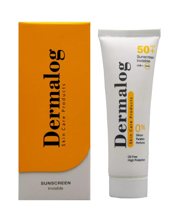 کرم ضدآفتاب بدون رنگ درمالوگ، با SPF50، مدل Invisible