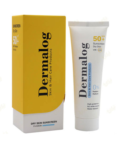 کرم ضد آفتاب بی رنگ پوست خشک درمالوگ SPF50