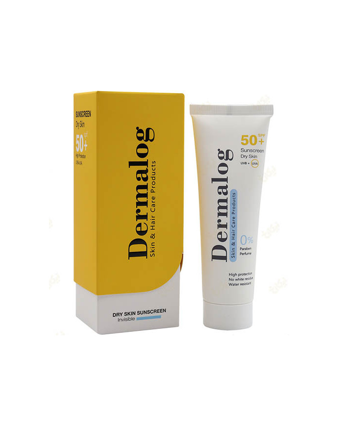 کرم ضد آفتاب بی رنگ پوست خشک درمالوگ SPF50
