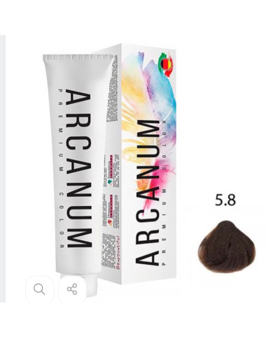 رنگ موی شماره 5.8 ارکانوم، یک رنگ قهوه‌ای شکلاتی روشن